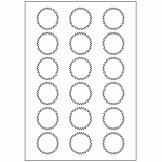 571 - Label Size 42mm x 42mm - 18 labels per sheet