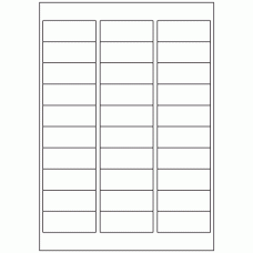 582 - Label Size 64mm x 25.4mm - 30 labels per sheet 