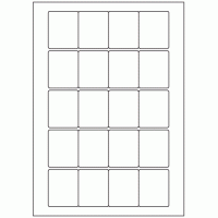 585 - Label Size 42mm x 52mm - 20 labels per sheet