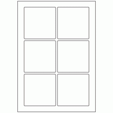 622 - Label Size 85mm x 85mm - 6 labels per sheet 