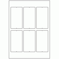 940 - Notch Label Size 110mm x 60mm - 6 labels per sheet