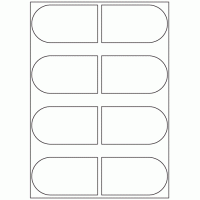 962 - Dome Label Size 100mm x 57mm - 8 labels per sheet