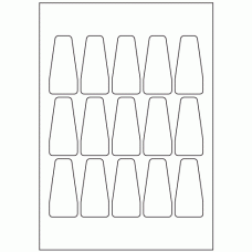 966 - Bottle Label Size 70mm x 34mm - 15 labels per sheet