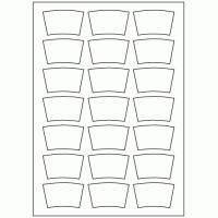 972 - Arch Label Size 56.8mm x 34.6mm - 21 labels per sheet