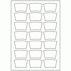 972 - Arch Label Size 56.8mm x 34.6mm - 21 labels per sheet