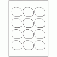 973 - Bottle Label Size 55mm x 48mm - 12 labels per sheet