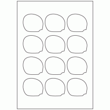 973 - Bottle Label Size 55mm x 48mm - 12 labels per sheet