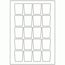 974 - Bottle Label Size 50mm x 40mm - 20 labels per sheet