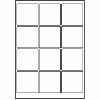 039 - Label Size 65mm x 65mm - 12 labels per sheet