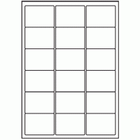 042 - Label Size 63.5mm x 46.5mm - 18 labels per sheet