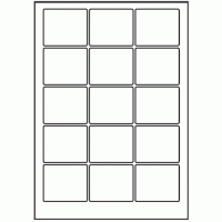 045 - Label Size 60mm x 50mm - 15 labels per sheet