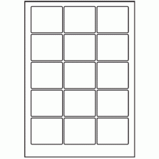 045 - Label Size 60mm x 50mm - 15 labels per sheet