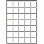 055 - Label Size 38mm x 38mm - 35 labels per sheet