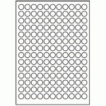 065 - Label Size 15mm dia - 154 labels per sheet