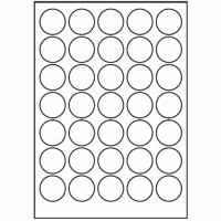 068 - Label Size 35mm dia - 35 labels per sheet