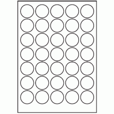 068 - Label Size 35mm dia - 35 labels per sheet 