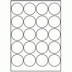 069 - Label Size 50mm dia - 20 labels per sheet