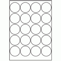 069 - Label Size 50mm dia - 20 labels per sheet