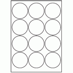 070 - Label Size 65mm dia - 12 labels per sheet