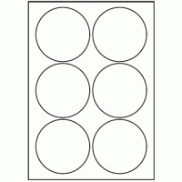 071 - Label Size 90mm dia - 6 labels per sheet