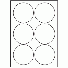 071 - Label Size 90mm dia - 6 labels per sheet 