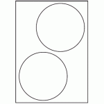 073 - Label Size 140mm dia - 2 labels per sheet