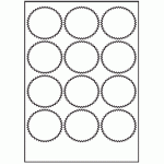 089 - Label Size 65mm x 60mm - 12 labels per sheet