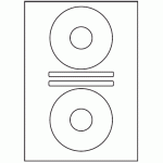 096 - Label Shape - CD Sets 116mm - 2 sets per sheet