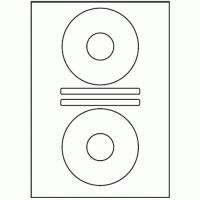 096 - Label Shape - CD Sets 116mm - 2 sets per sheet