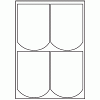 098 - Label Size 98mm x 140mm - 4 labels per sheet