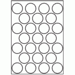 102 - Label Size 44mm x 44mm - 25 labels per sheet