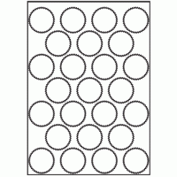 102 - Label Size 44mm x 44mm - 25 labels per sheet