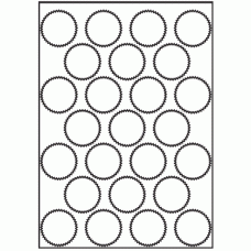 102 - Label Size 44mm x 44mm - 25 labels per sheet