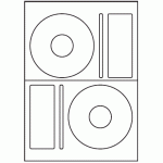 104 - Label Size CD Sets 118.5mm (with Perforation) - 2 sets per sheet