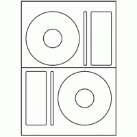 104 - Label Size CD Sets 118.5mm (with Perforation) - 2 sets per sheet