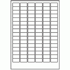 107 - Label Size 30mm x 16mm - 96 labels per sheet