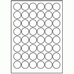 108 - Label Size 30mm dia - 48 labels per sheet