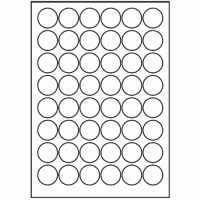 108 - Label Size 30mm dia - 48 labels per sheet