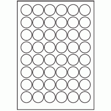 108 - Label Size 30mm dia - 48 labels per sheet 