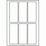 112 - Label Size 55mm x 135mm - 6 labels per sheet