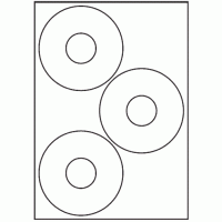 118 - Label Size CD 115mm - 3 labels per sheet