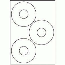 118 - Label Size CD 115mm - 3 labels per sheet