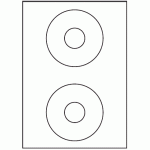 130 - Label Shape - CD/DVD 114.5mm - 2 labels per sheet