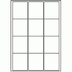 134 - Label Size 63.5mm x 72mm - 12 labels per sheet