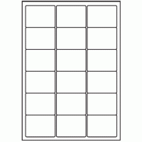 135 - Label Size 63.5mm x 46.6mm - 18 labels per sheet