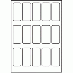 145 - Label Size 34mm x 75mm - 15 labels per sheet