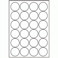 153 - Label Size 45mm dia - 24 labels per sheet