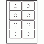 157 - Label Size Business Card CD - 8 labels per sheet