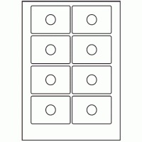 157 - Label Size Business Card CD - 8 labels per sheet