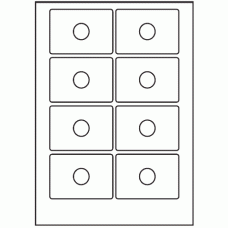 157 - Label Size Business Card CD - 8 labels per sheet